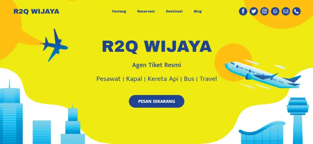 Website Travel Mobil | Agen Wijaya