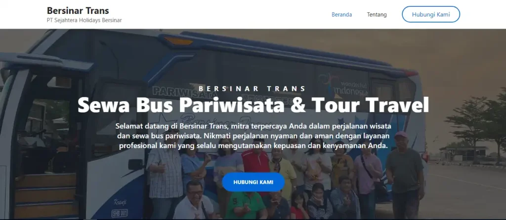 Website Rental Mobil | Bersinartrans