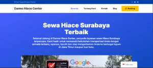 Website Travel Mobil | Darmo Hiace Center