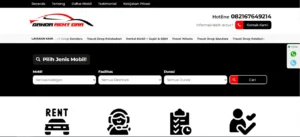 Website Travel Mobil | Ganda Rent Car