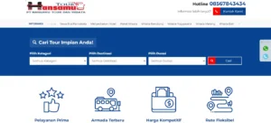 Website Travel Mobil | Hansamu Trans